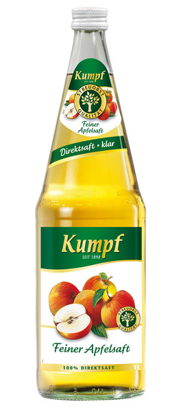 Kumpf Apfelsaft klar 1l MW BW