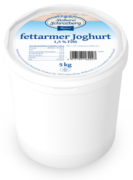So Joghurt natur 1,5% 5kg BW
