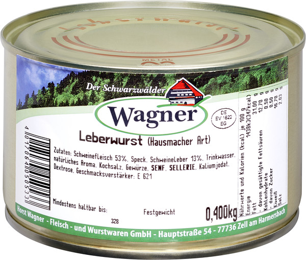 Hw Leberwurst 400g Dose