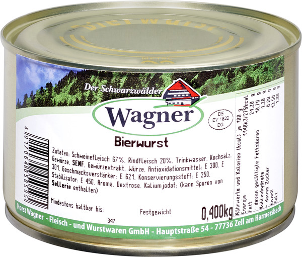 Hw Bierwurst 400g Dose
